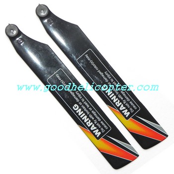 wltoys-v977 power star 1 brushless motor helicopter parts main blades (black-orange color)